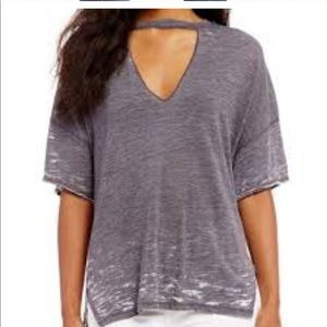 We the Free by Free People Jordan Cut Out V-Neck size Large